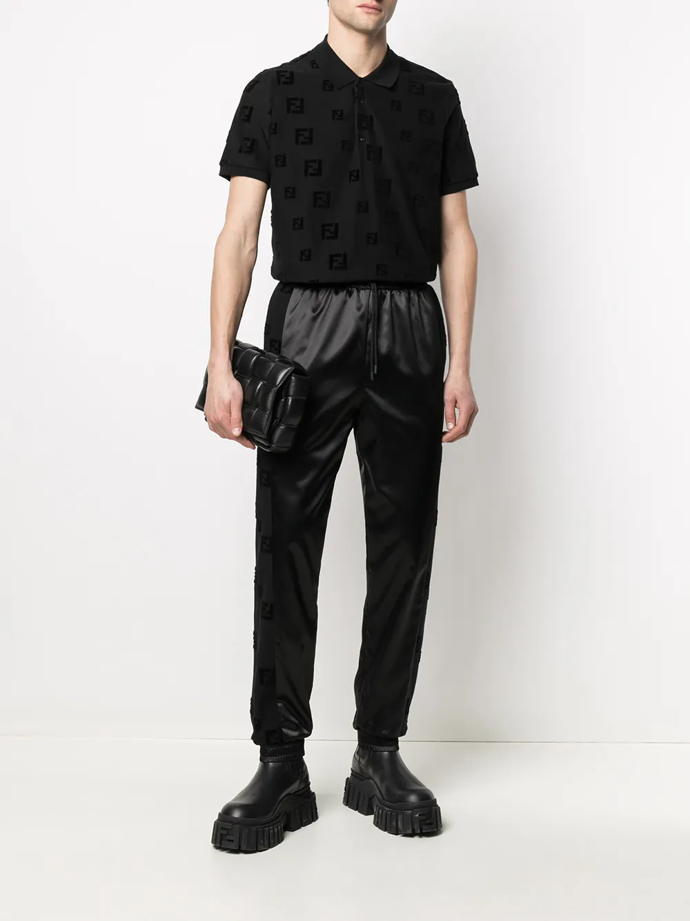 satin stripe trousers