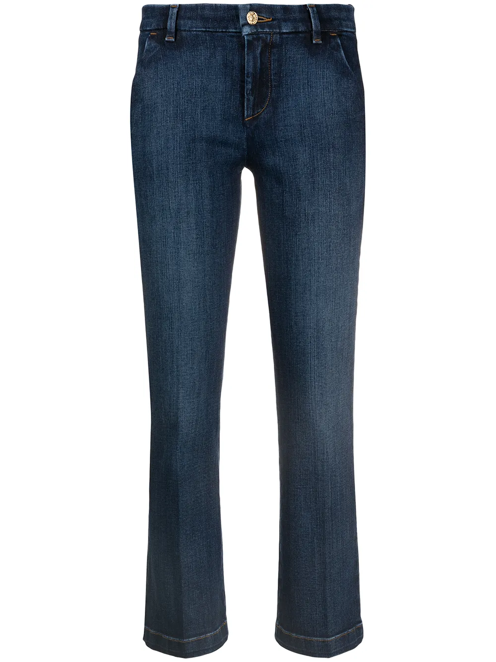 Click to view more detailed imagery on our partner's website 7 For All Mankind Cropped Straight-leg Jeans In Blue
