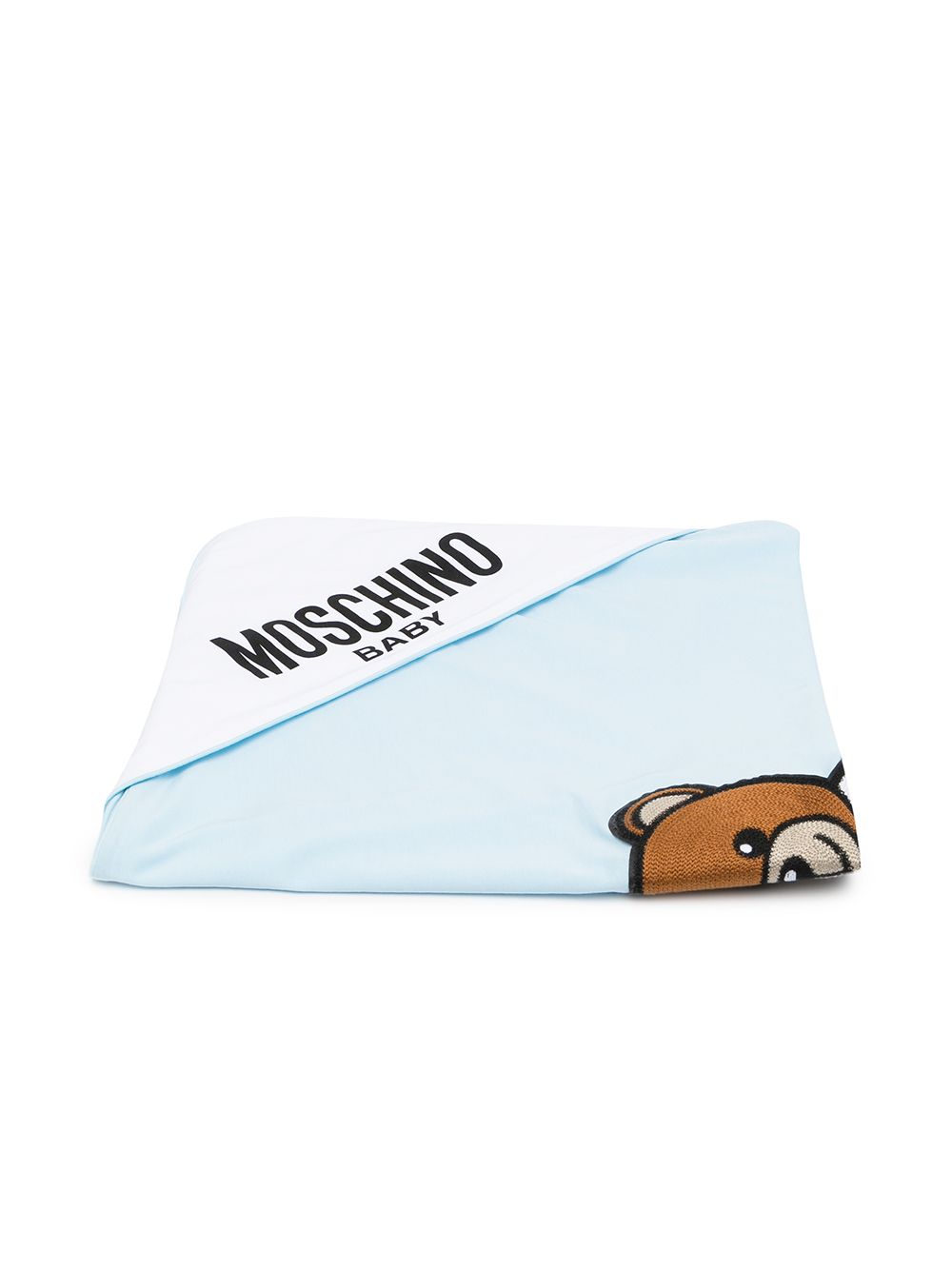 фото Moschino kids одеяло с вышивкой teddy