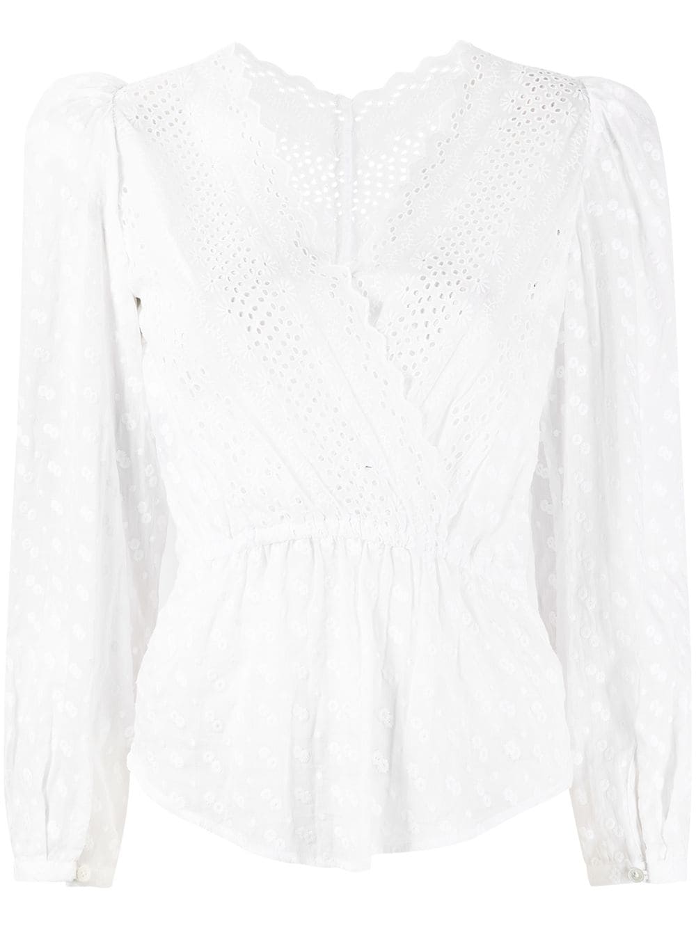 Isabel Marant Étoile Scalloped-edge Cotton Blouse In White | ModeSens