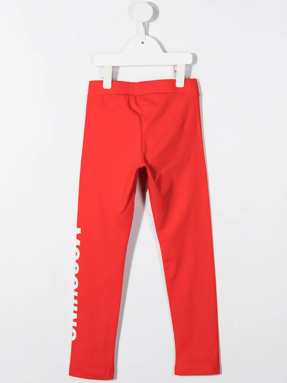 Image 2 of Moschino Kids logo-print stretch-cotton leggings