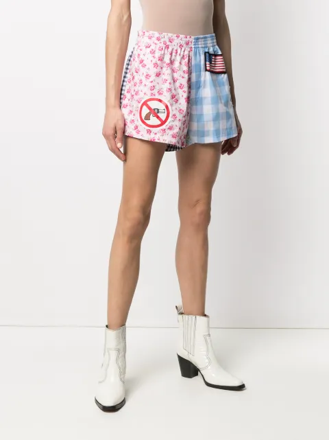 Natasha Zinko Patchwork Contrast Shorts 