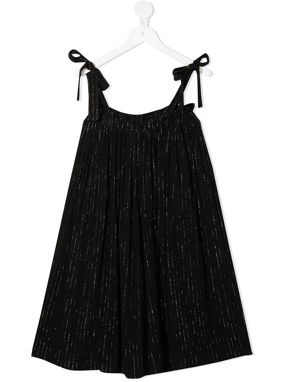 Andorine Kids' Strap Flared Midi Dress In Black