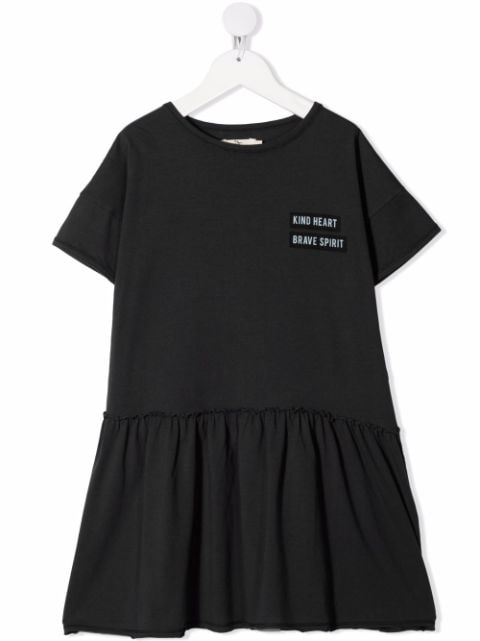 Andorine logo crew-neck shift dress