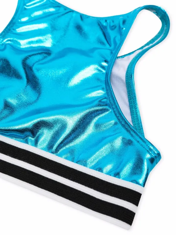 Metallic two hot sale piece swimsuit