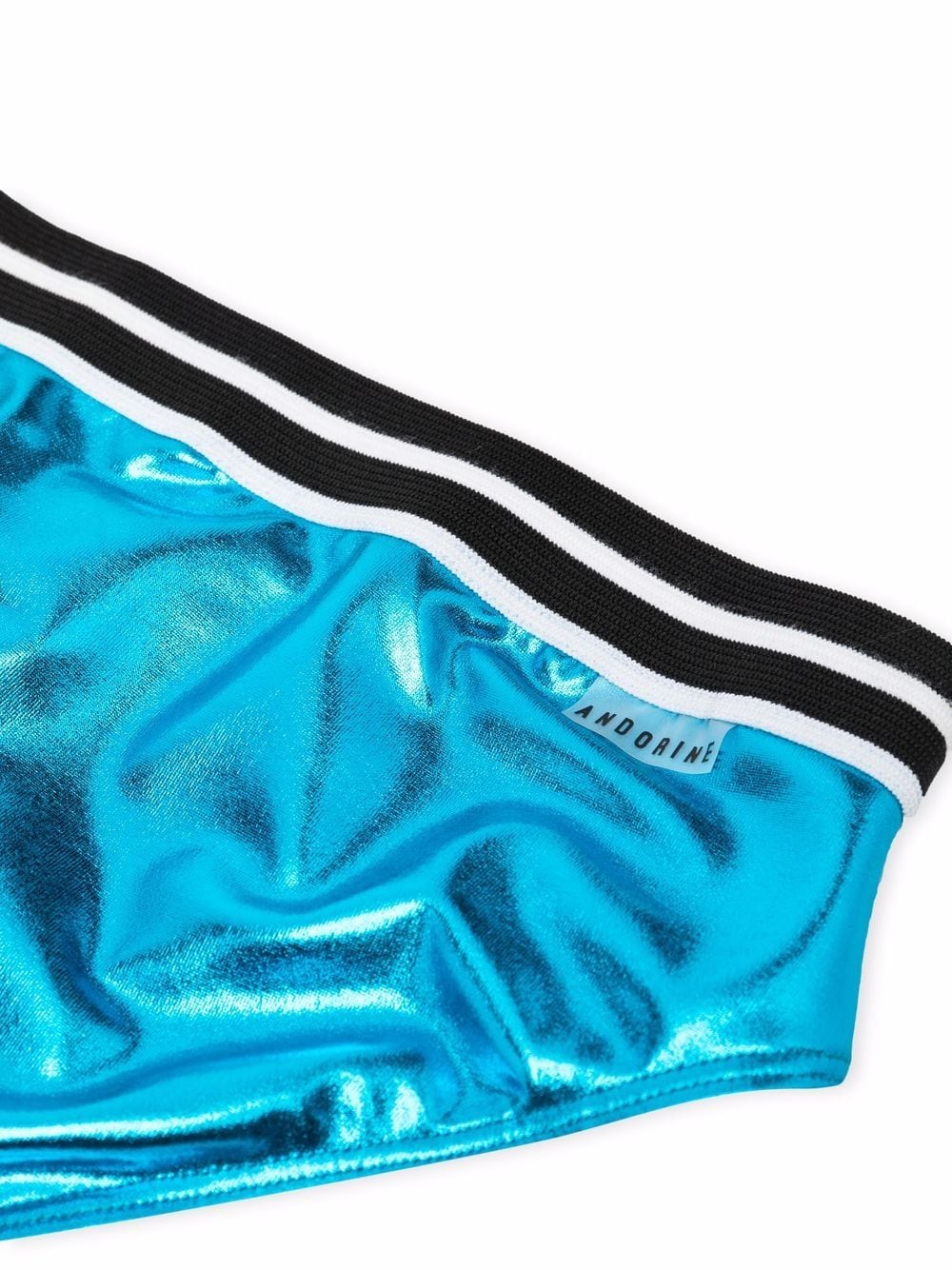 Shop Andorine Metallic Two-piece Bikini In Blue