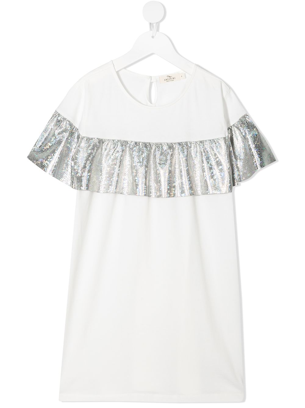 фото Andorine декорированное платье-футболка с короткими рукавами