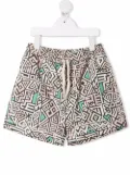 Andorine TEEN geometric print shorts - Neutrals