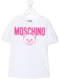 Moschino Kids teddy bear-print short-sleeved T-shirt - White