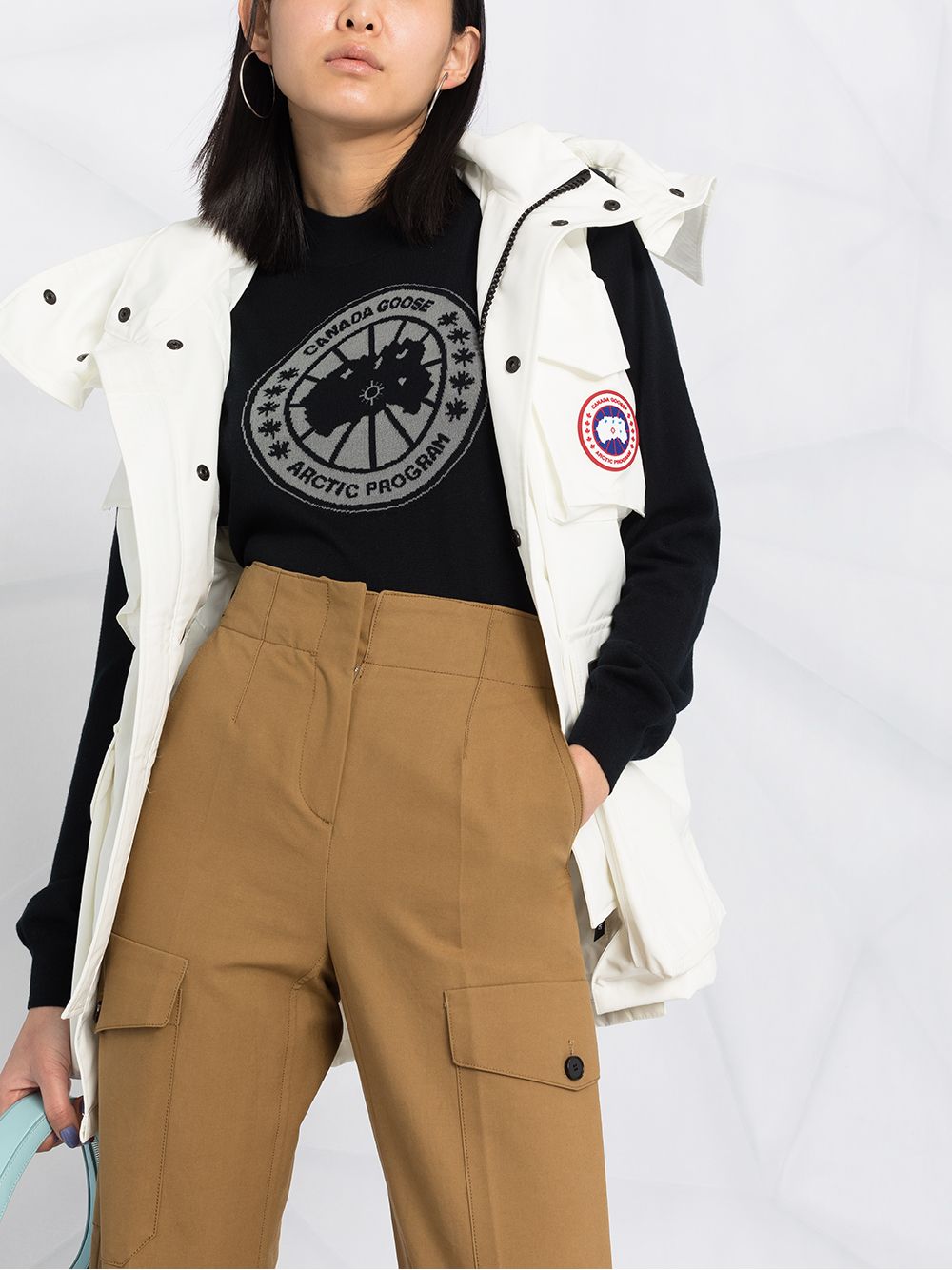 фото Canada goose intarsia-logo knit jumper