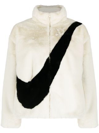 nike fur swoosh jacket