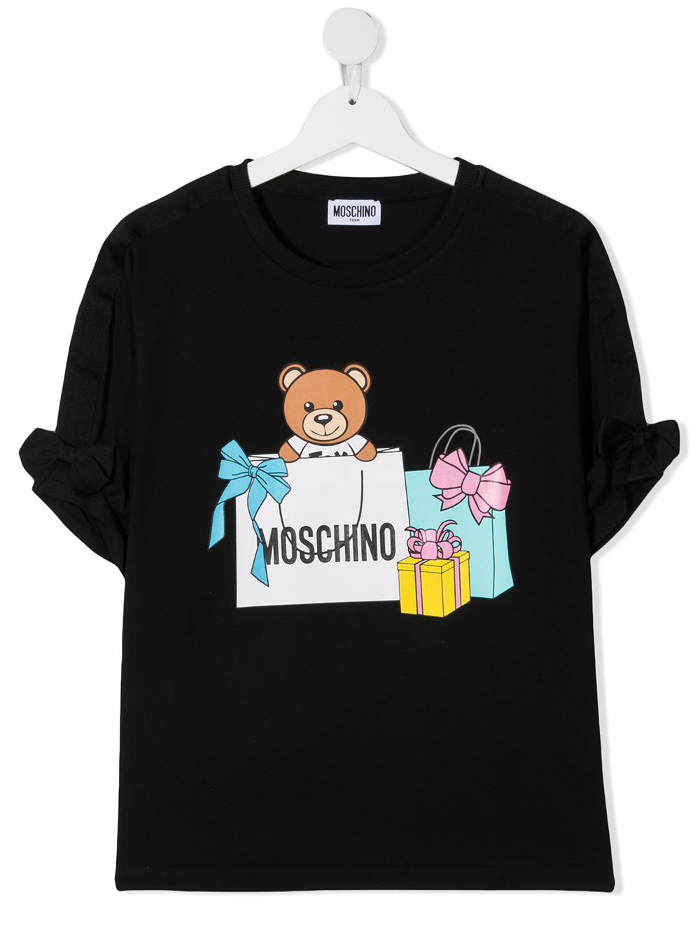 фото Moschino kids футболка с принтом teddy