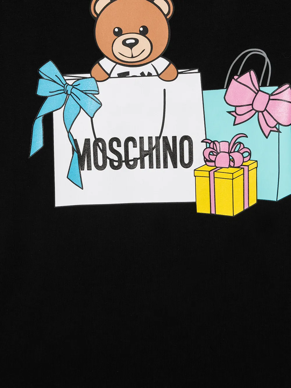 фото Moschino kids футболка с принтом teddy