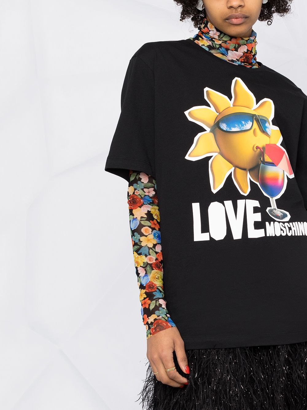 фото Love moschino футболка с принтом sun