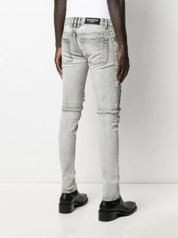 Balmain Ripped slim-cut - Farfetch