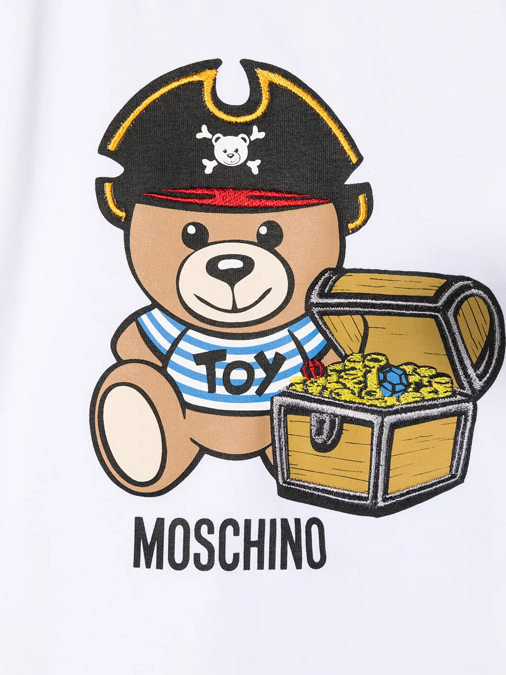 фото Moschino kids футболка с принтом pirate toy teddy