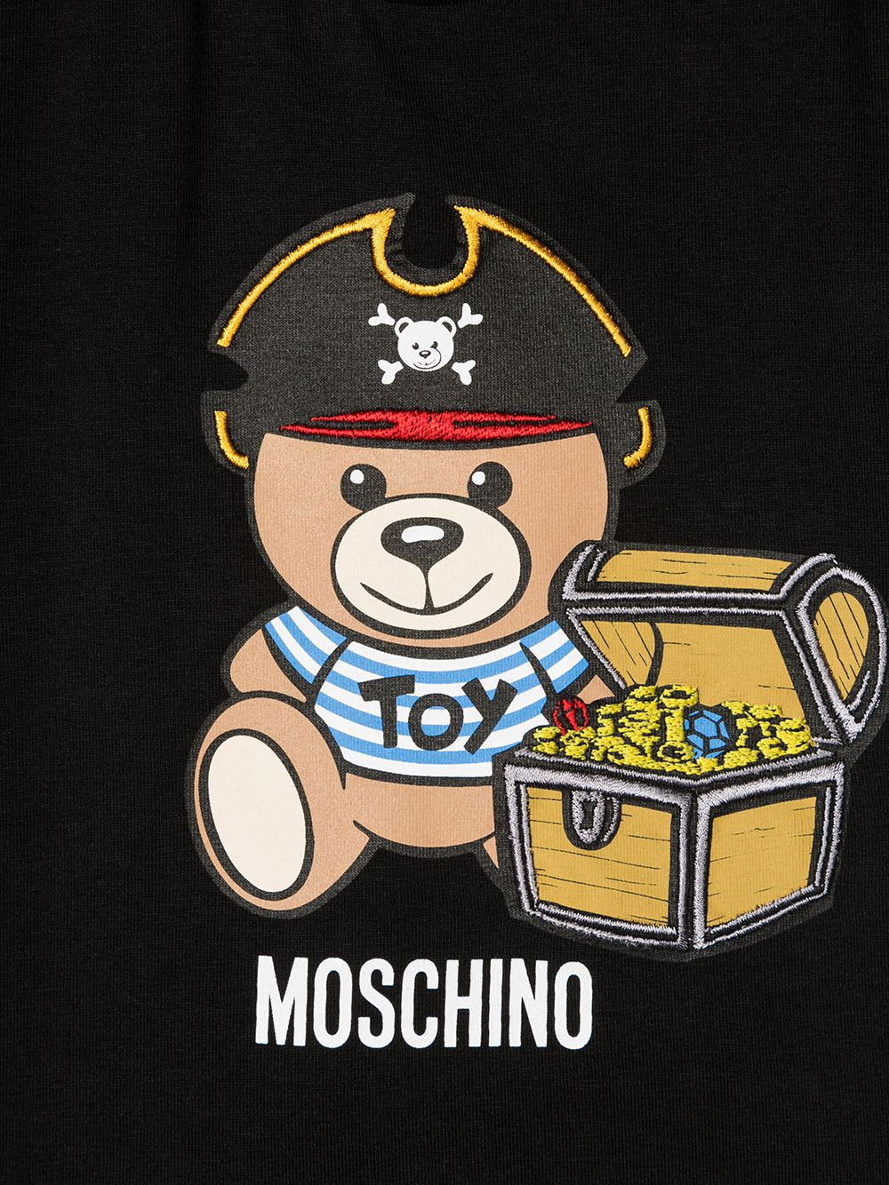 фото Moschino kids футболка с принтом pirate toy teddy