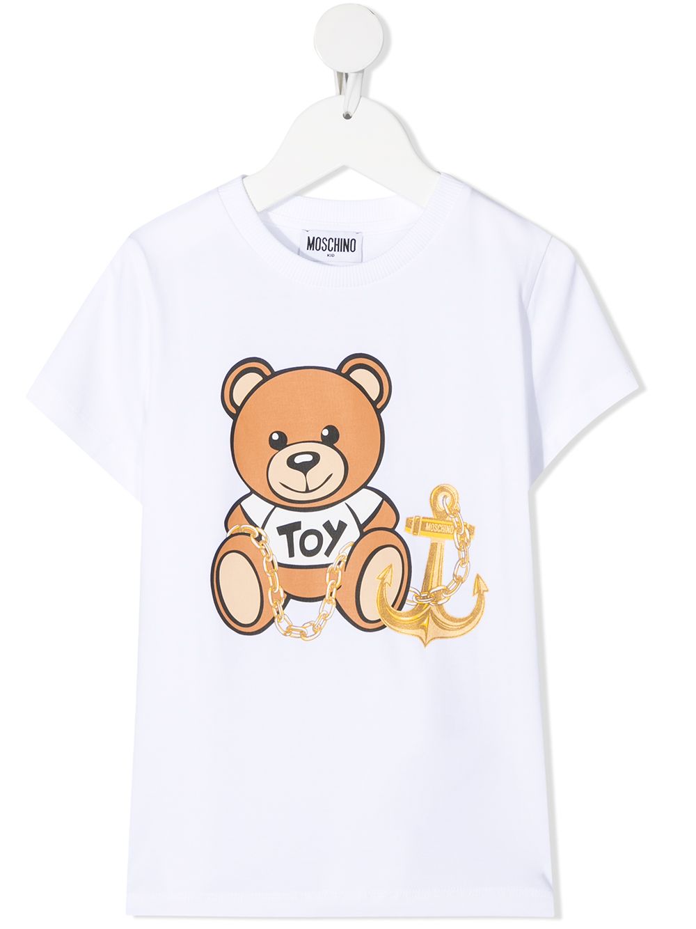 фото Moschino kids футболка с принтом toy teddy