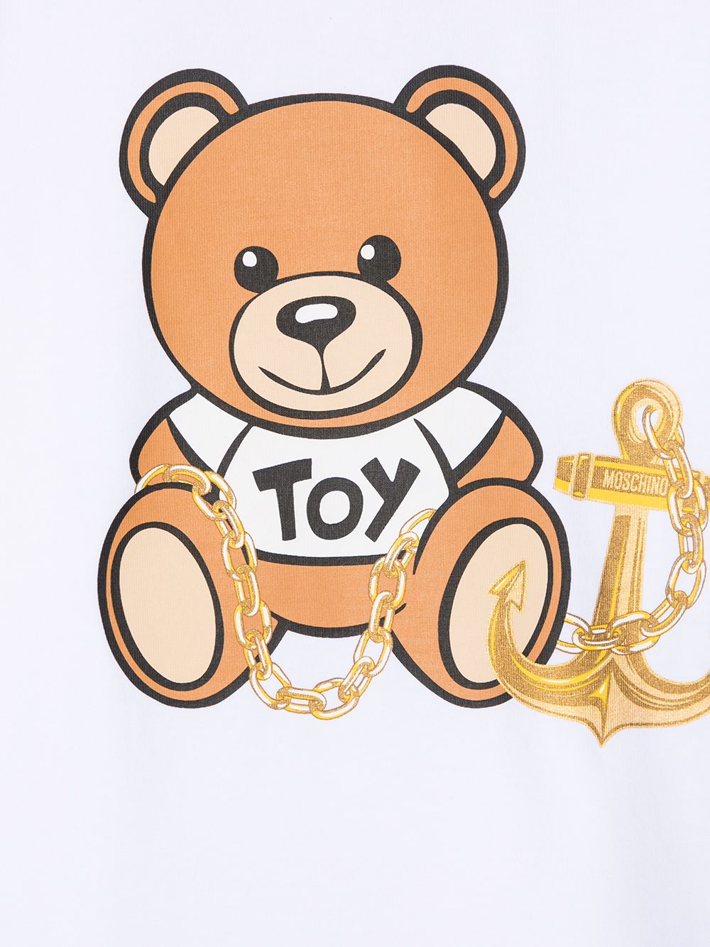 фото Moschino kids футболка с принтом toy teddy