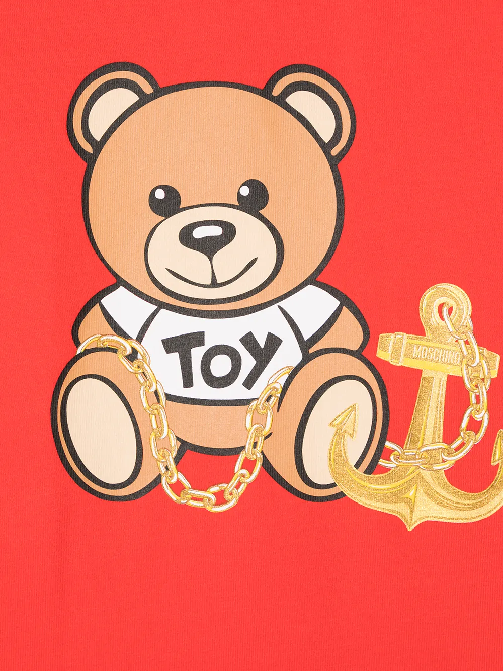 фото Moschino kids футболка с принтом toy teddy