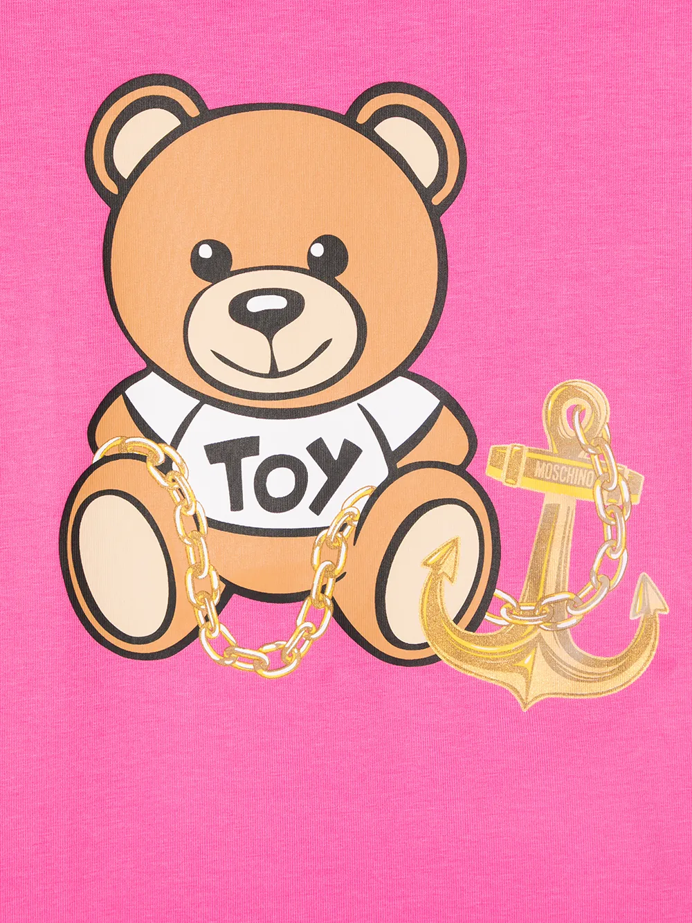 фото Moschino kids футболка с принтом toy teddy