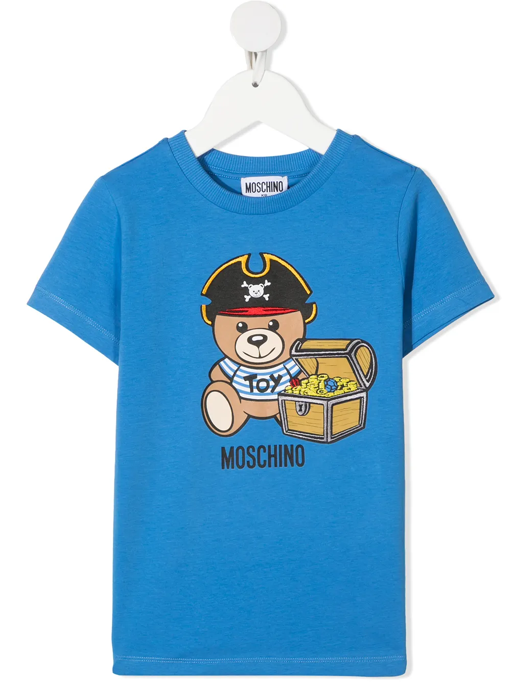 фото Moschino kids футболка с принтом teddy bear