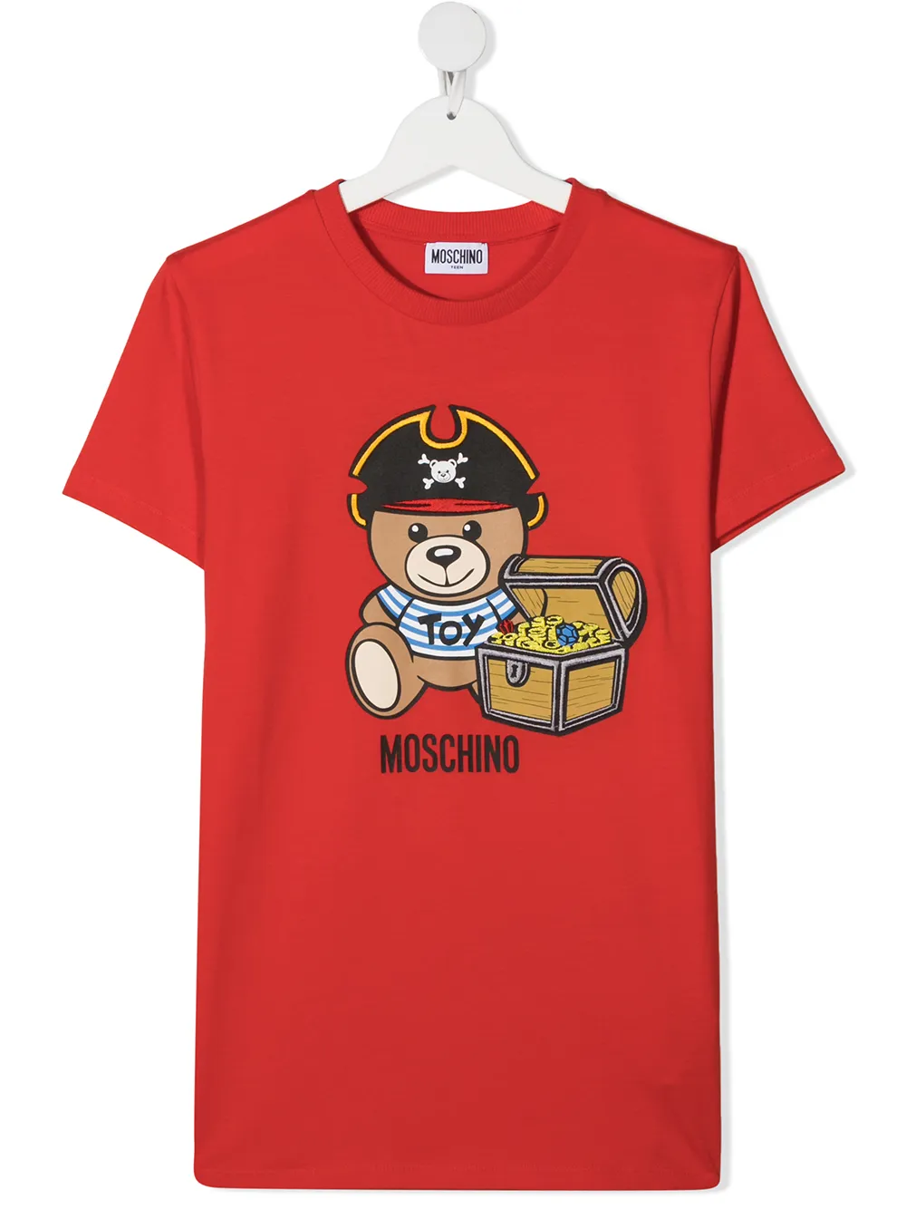 фото Moschino kids футболка с принтом teddy bear