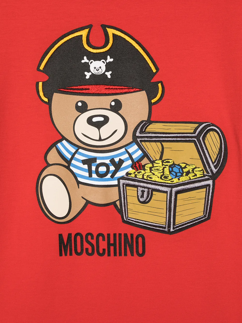 фото Moschino kids футболка с принтом teddy bear