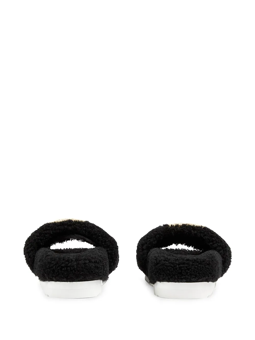 INTERLOCKING G 人造皮毛一体拖鞋