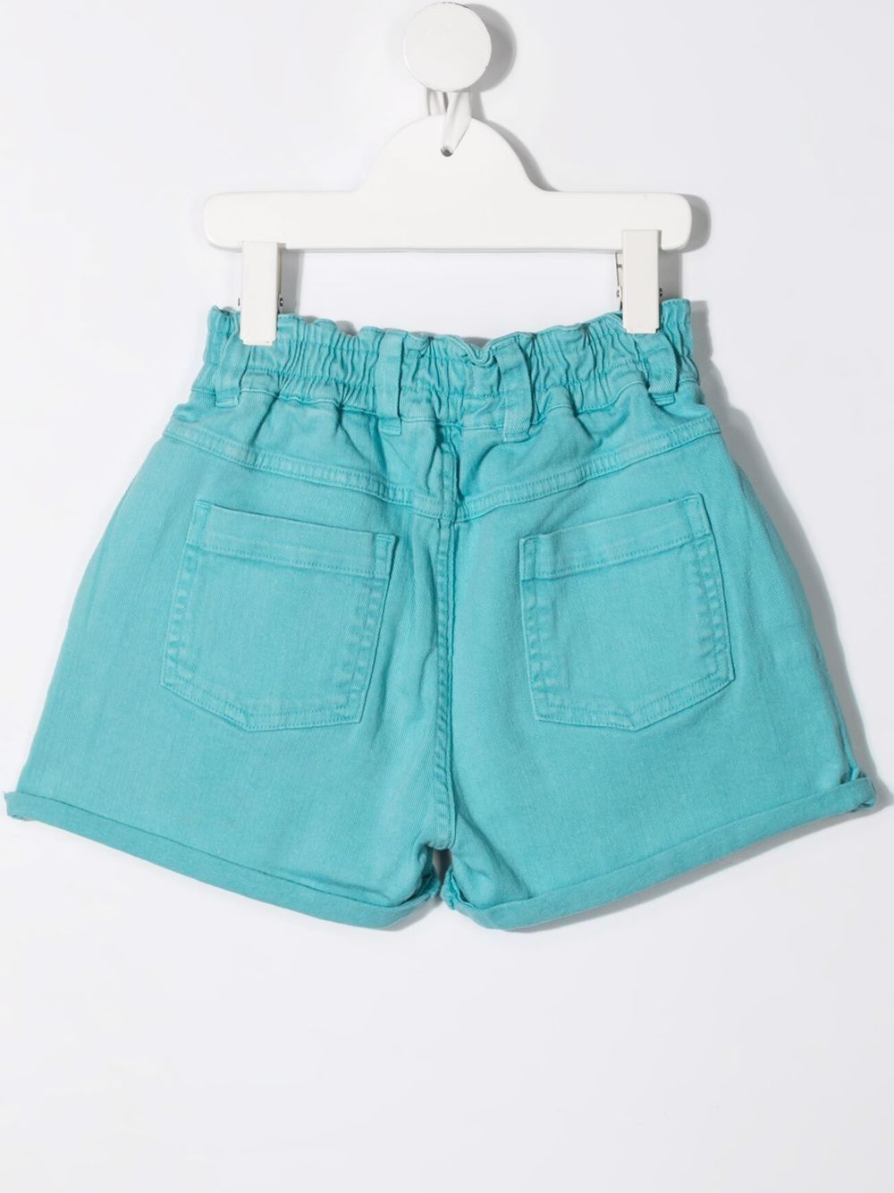 Shop Andorine Slim-fit Denim Shorts In Green
