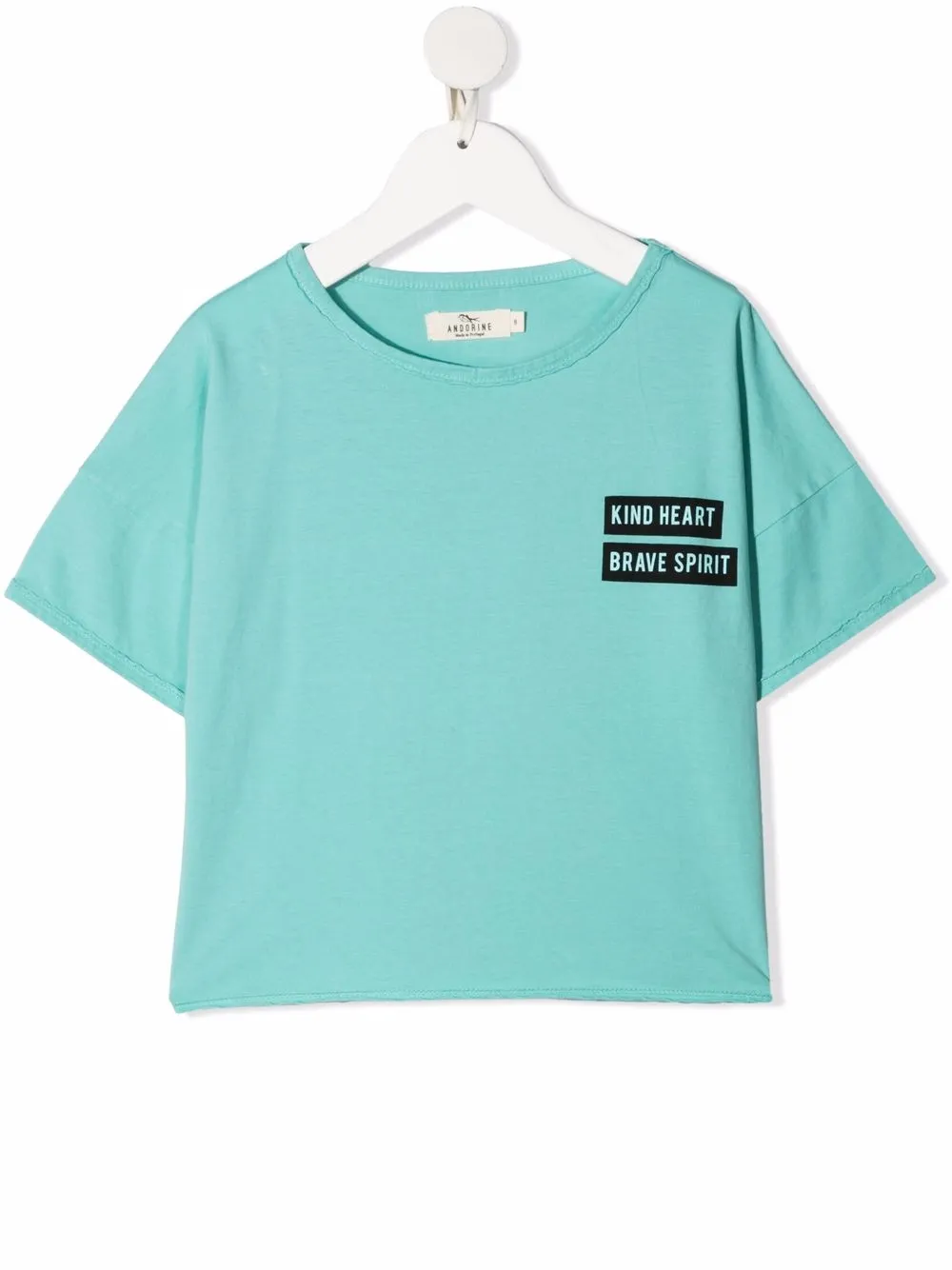 Shop Andorine Logo Crew-neck T-shirt In Green