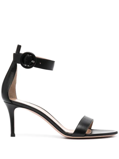Click to view more detailed imagery on our partner's website Gianvito Rossi 'portofino 85' Ankle Strap Heeled Sandals In Black