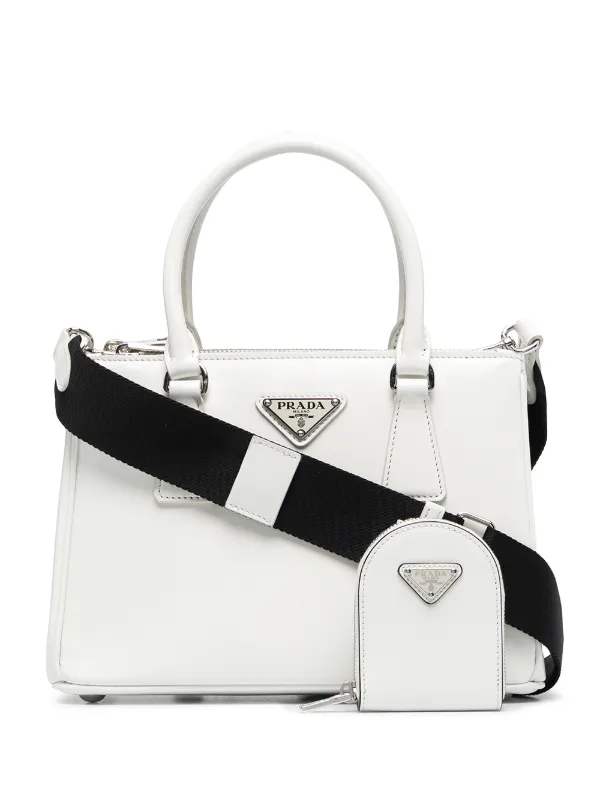 prada logo plaque tote