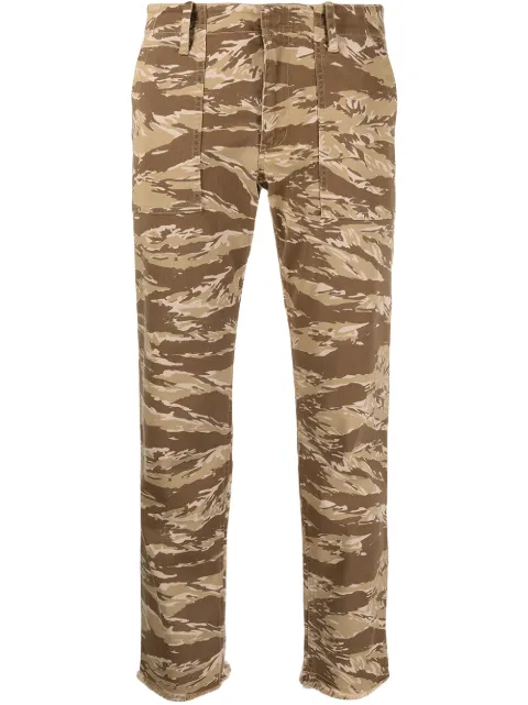 Nili Lotan camouflage print cropped trousers 