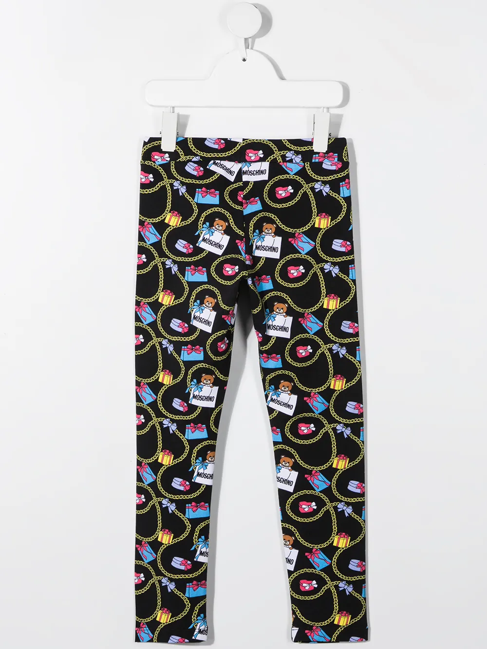 Image 2 of Moschino Kids gift box Teddy-print leggings
