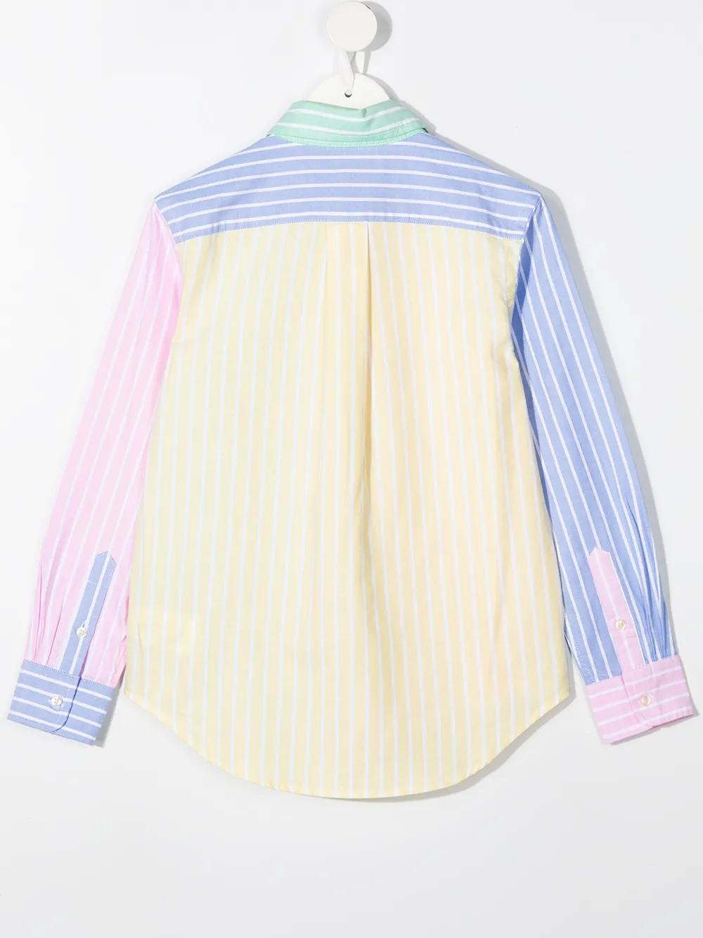фото Ralph lauren kids полосатая рубашка в стиле колор-блок