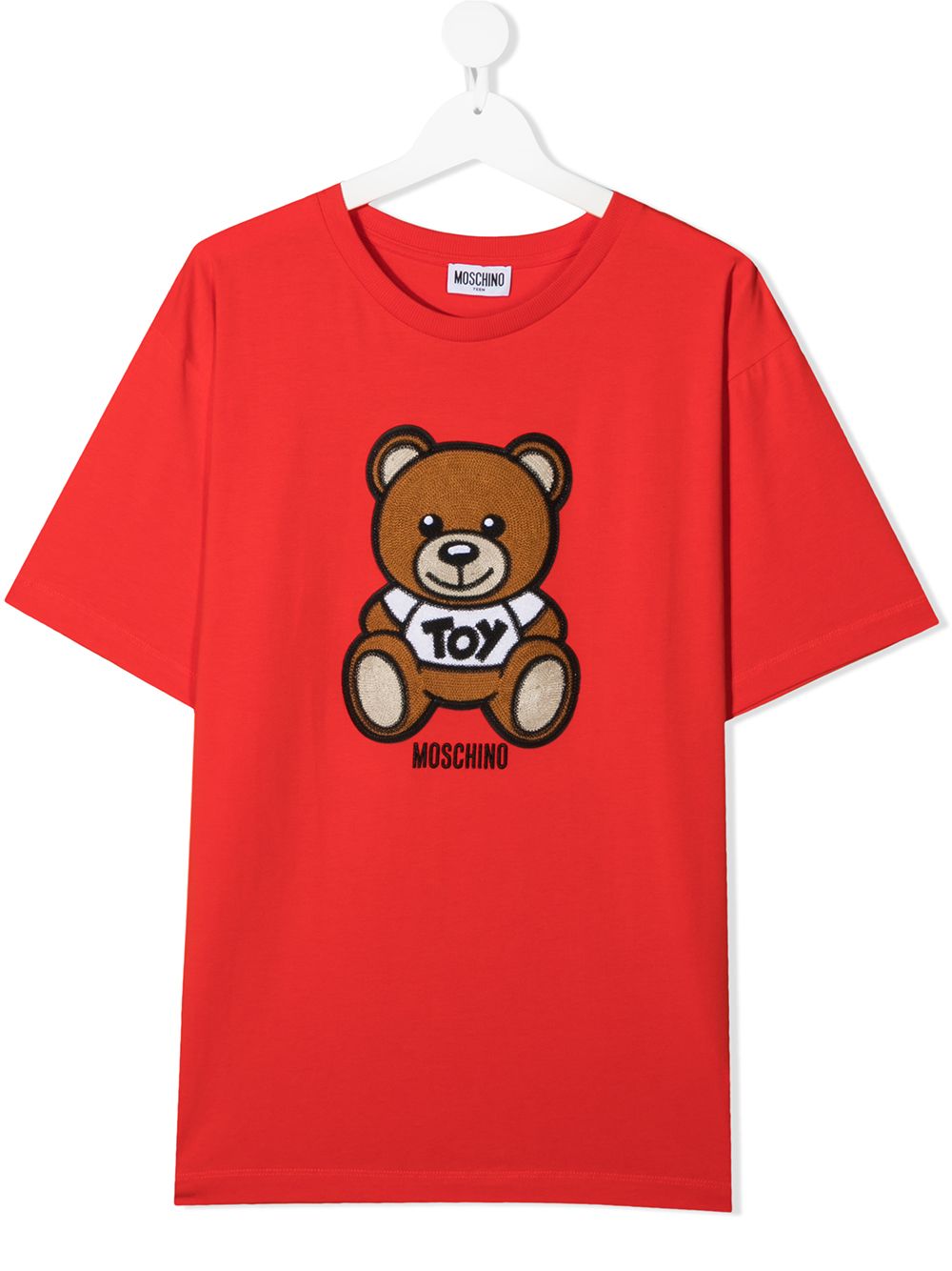 фото Moschino kids футболка с короткими рукавами и принтом