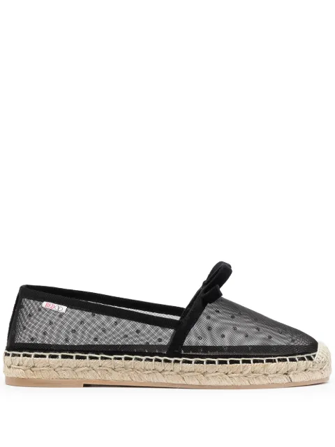 RED(V) point d'esprit espadrilles