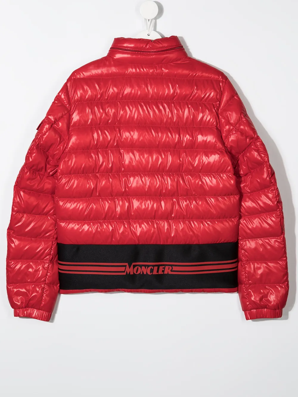 фото Moncler enfant пуховик с нашивкой-логотипом