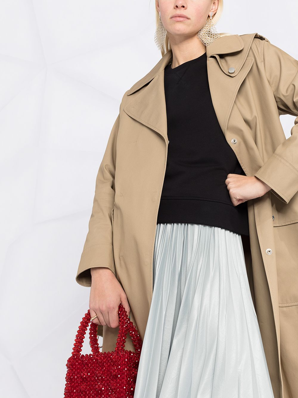 фото Red valentino belted-waist trench coat