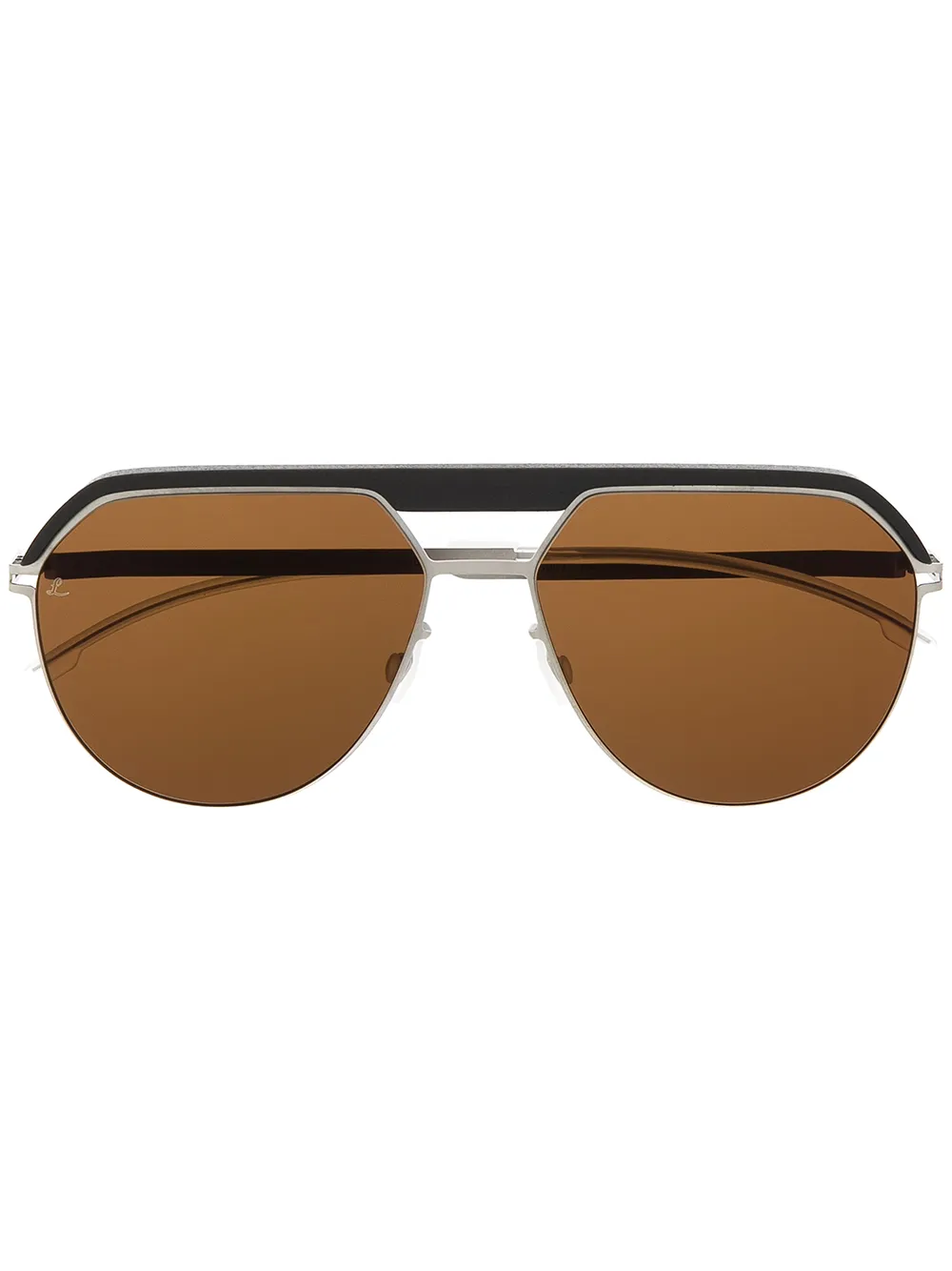 фото Mykita солнцезащитные очки-авиаторы со вставкой