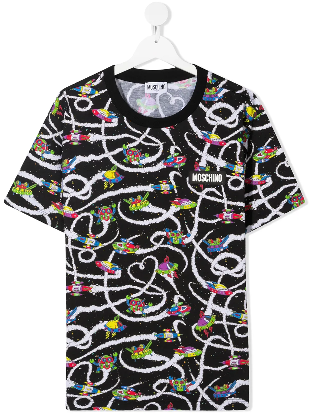 фото Moschino kids футболка с принтом