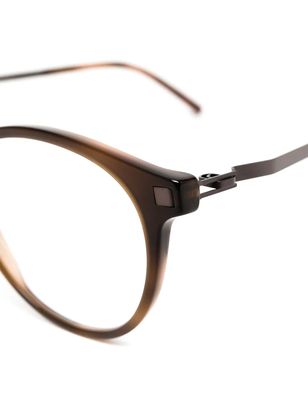 Mykita Talani bril met rond montuur Bruin