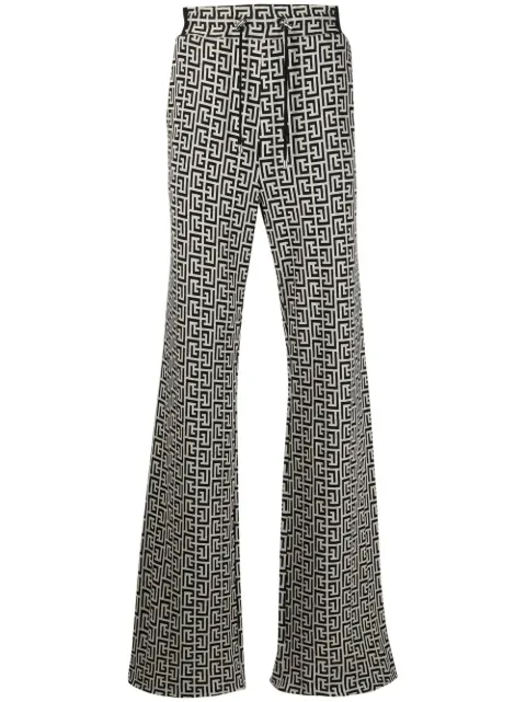 Balmain monogram-motif trousers