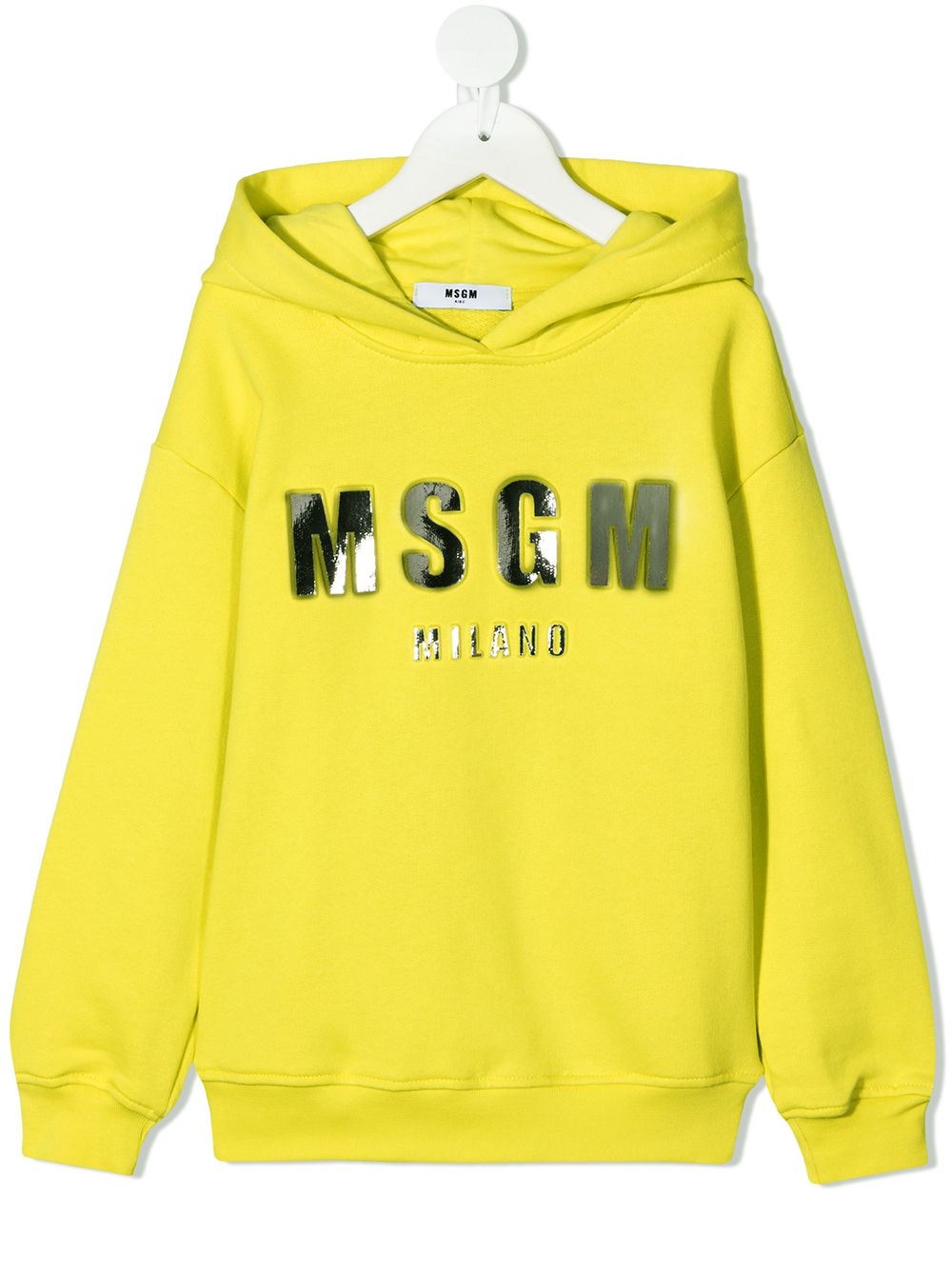 фото Msgm kids худи с логотипом металлик