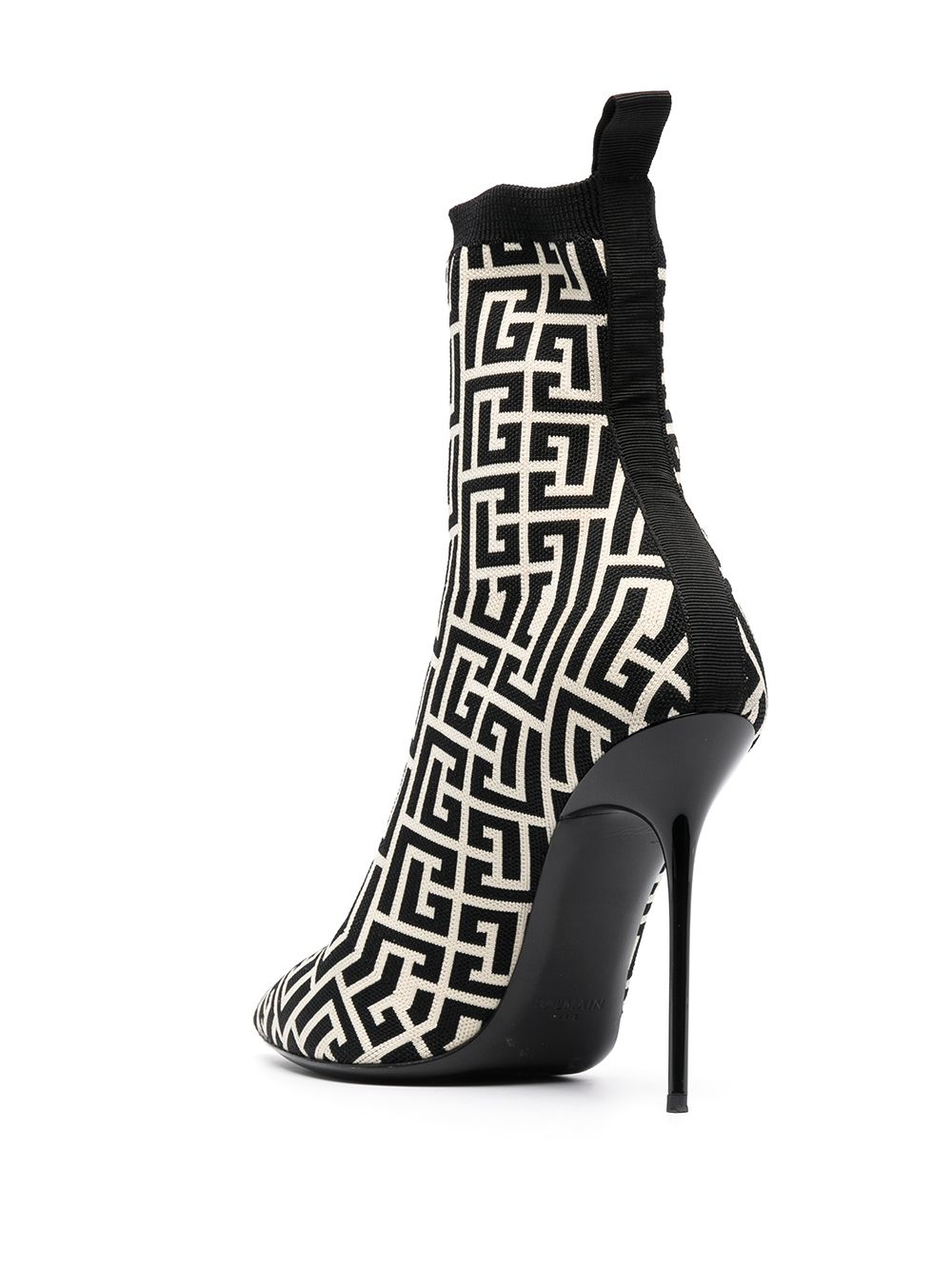 Shop Balmain Skye stretch knit ankle boots with Express Delivery - FARFETCH