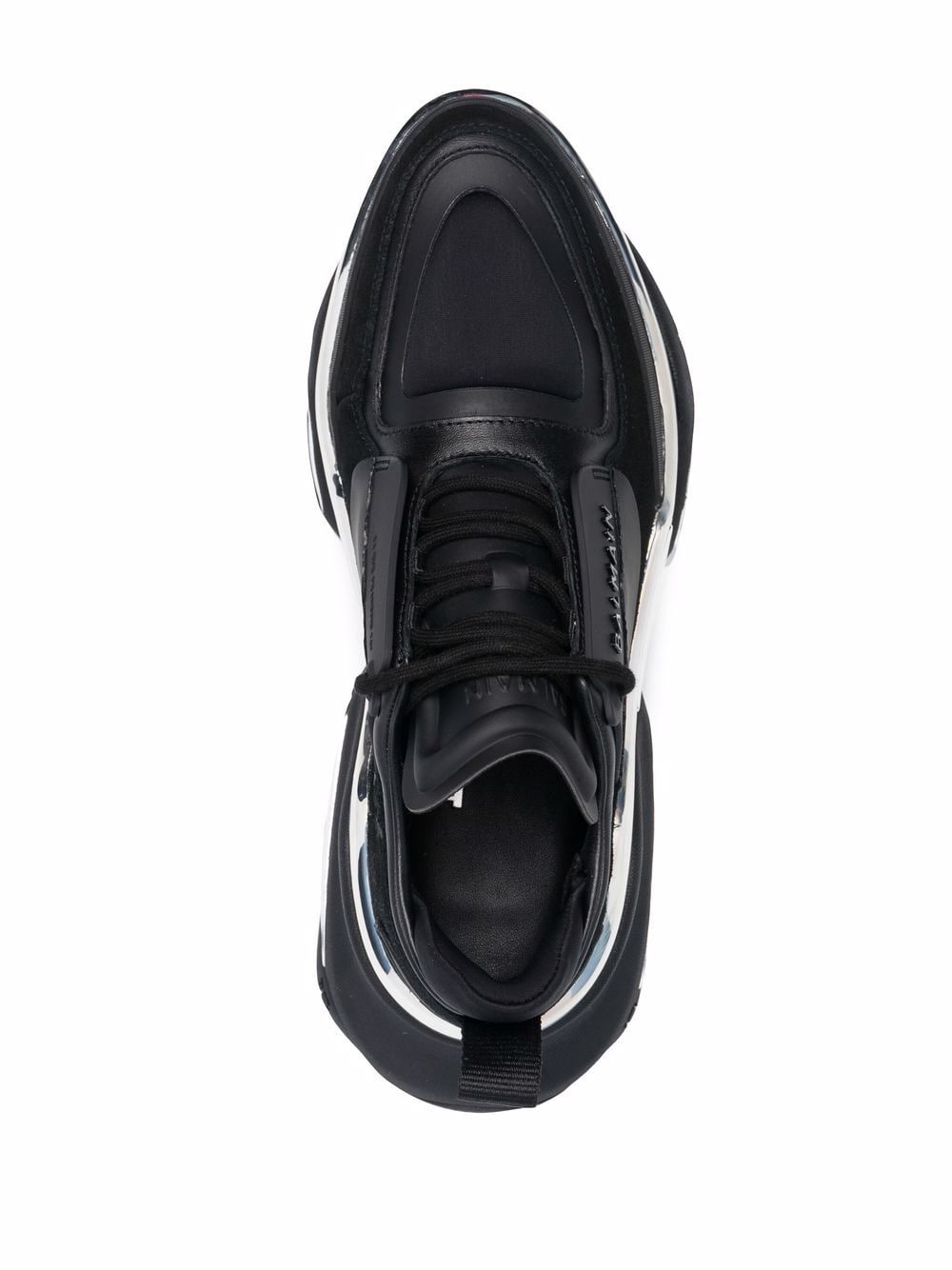 Shop Balmain B-bold Lace-up Sneakers In Black