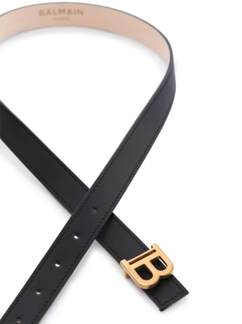 balmain logo扣环腰带