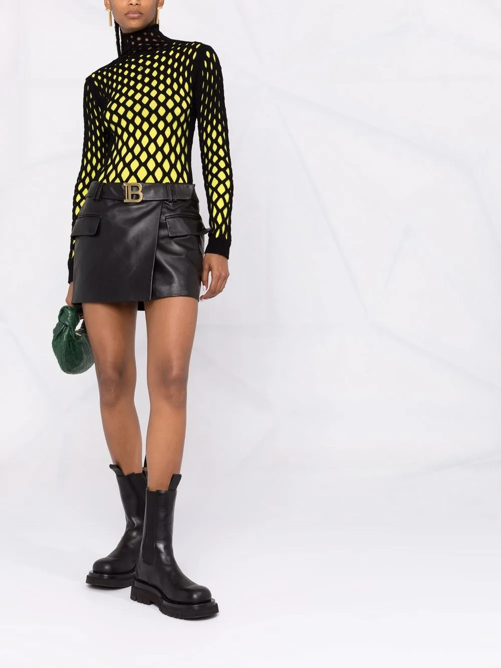 Imagen 2 de Balmain minifalda con placa y logo