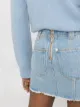 Balmain tweed panel denim skirt